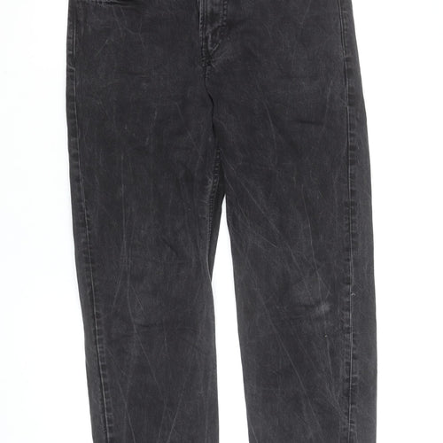 H&M Women’s Black Relaxed Fit Straight High Rise Jeans Size 12