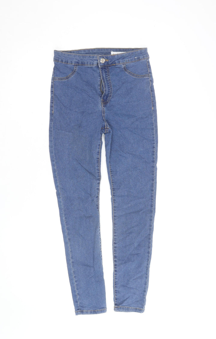 Denim Woman Blue Skinny Jeans Women Size 12 Mid Rise Stretch Cotton