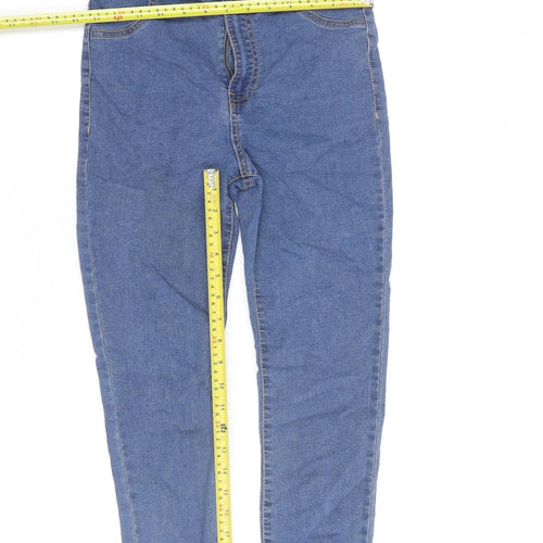 Denim Woman Blue Skinny Jeans Women Size 12 Mid Rise Stretch Cotton