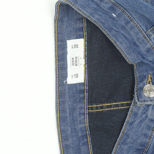 Denim Woman Blue Skinny Jeans Women Size 12 Mid Rise Stretch Cotton