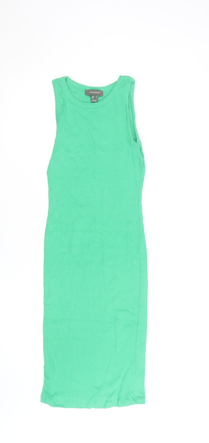 Primark Women's Green Size 10 Sleeveless Tank Dress