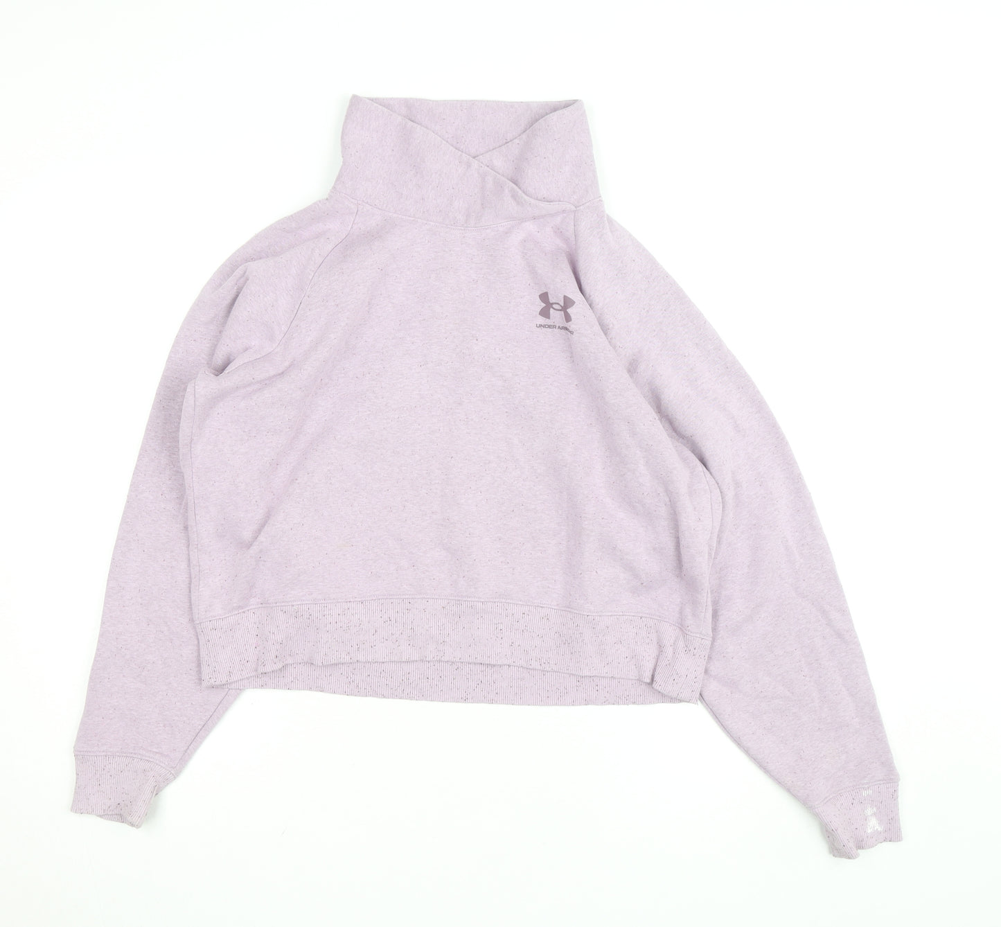 Under Armour Womens Purple Fleece Track Jacket Size S Relaxed Fit