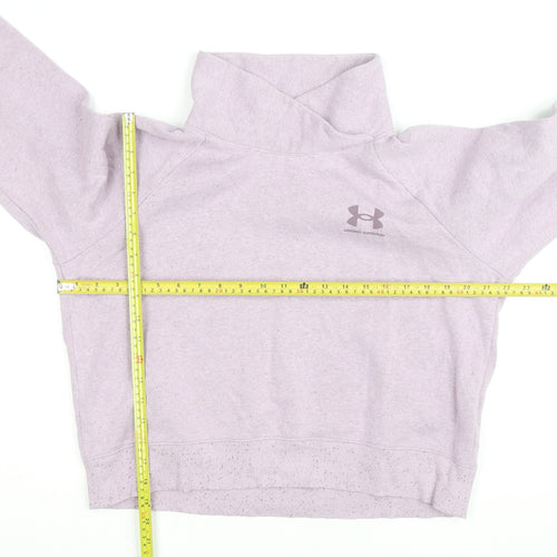 Under Armour Womens Purple Fleece Track Jacket Size S Relaxed Fit