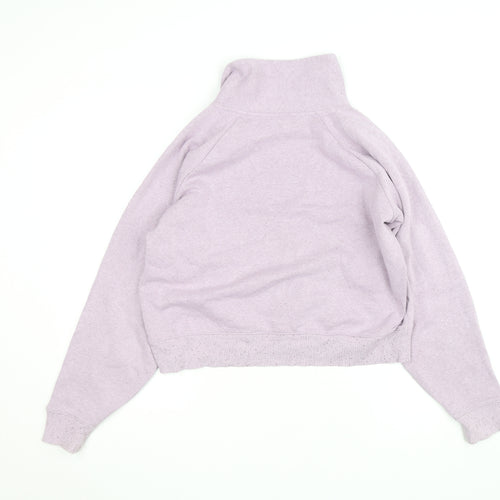 Under Armour Womens Purple Fleece Track Jacket Size S Relaxed Fit