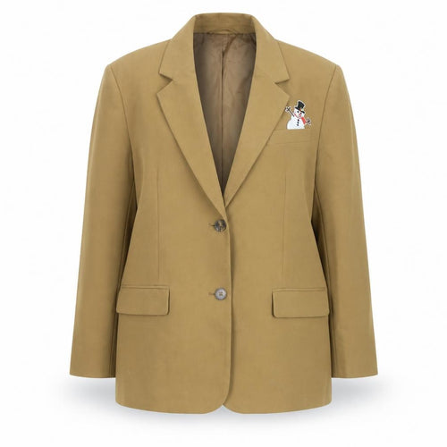 Primark Women Brown Blazer Size M Single-Breasted Twill Jacket