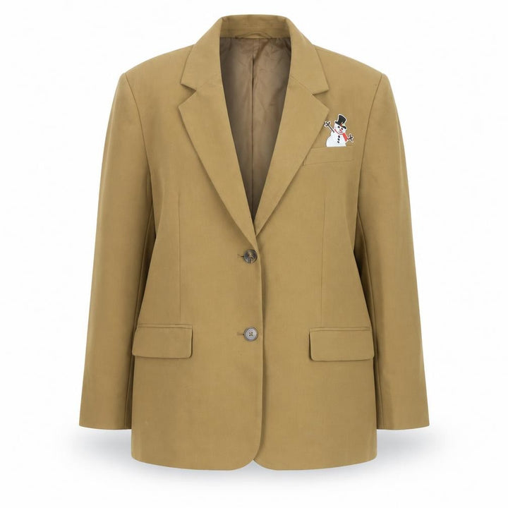 Primark Women Brown Blazer Size M Single-Breasted Twill Jacket
