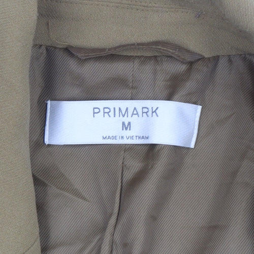 Primark Women Brown Blazer Size M Single-Breasted Twill Jacket