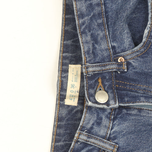 Marks and Spencer Men's Blue 36 Regular Fit Straight Denim Jeans