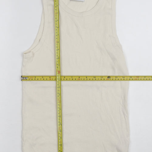 Primark Men's Ivory Sleeveless Cotton Vest Top Size M