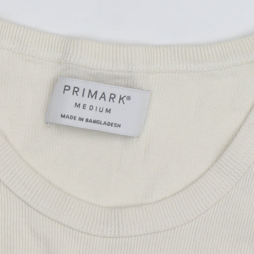 Primark Men's Ivory Sleeveless Cotton Vest Top Size M