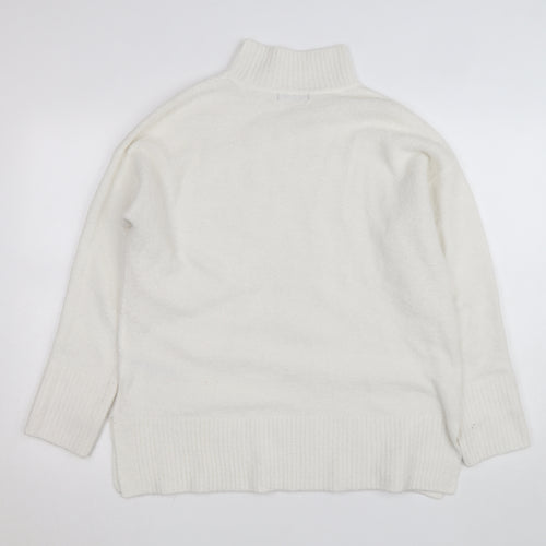 Dunnes Stores Women’s White Roll Neck Knit Jumper Size S