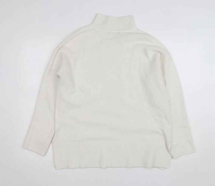 Dunnes Stores Women’s White Roll Neck Knit Jumper Size S