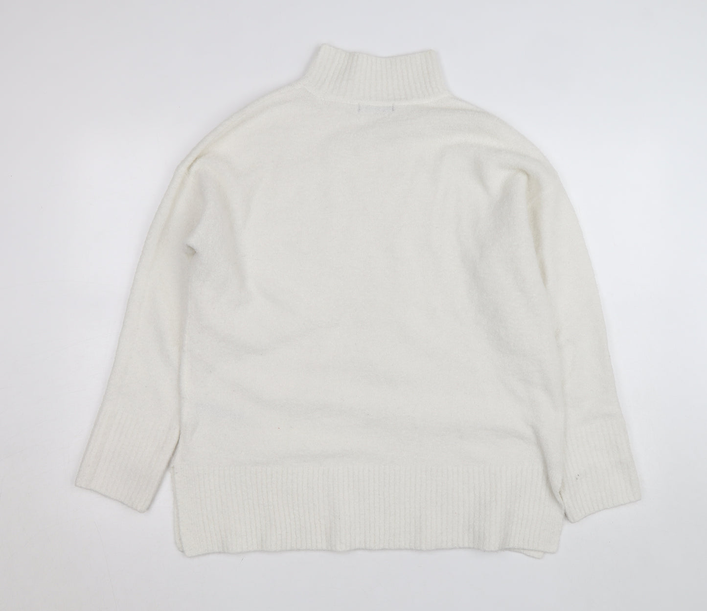 Dunnes Stores Women’s White Roll Neck Knit Jumper Size S