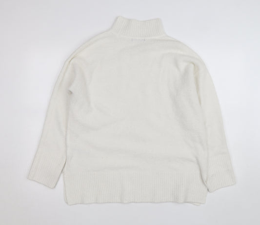 Dunnes Stores Women’s White Roll Neck Knit Jumper Size S