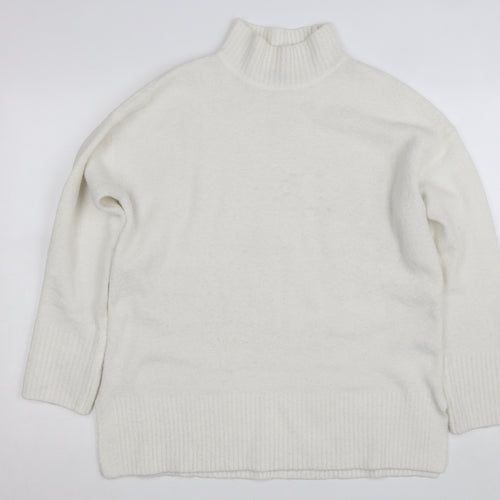 Dunnes Stores Women’s White Roll Neck Knit Jumper Size S