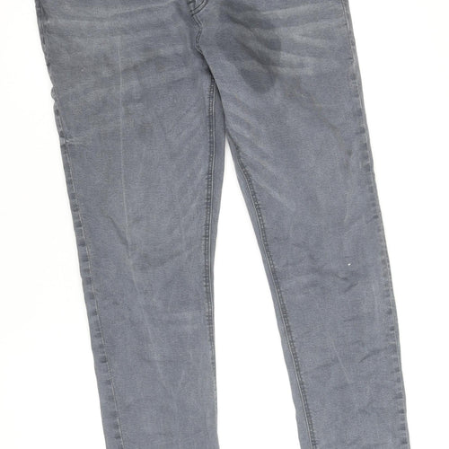 Next Womens Grey Slim Fit Stretch Jeans Size 34L