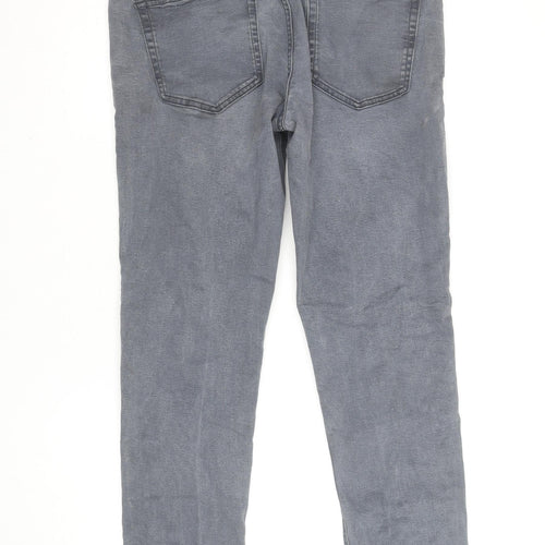 Next Womens Grey Slim Fit Stretch Jeans Size 34L