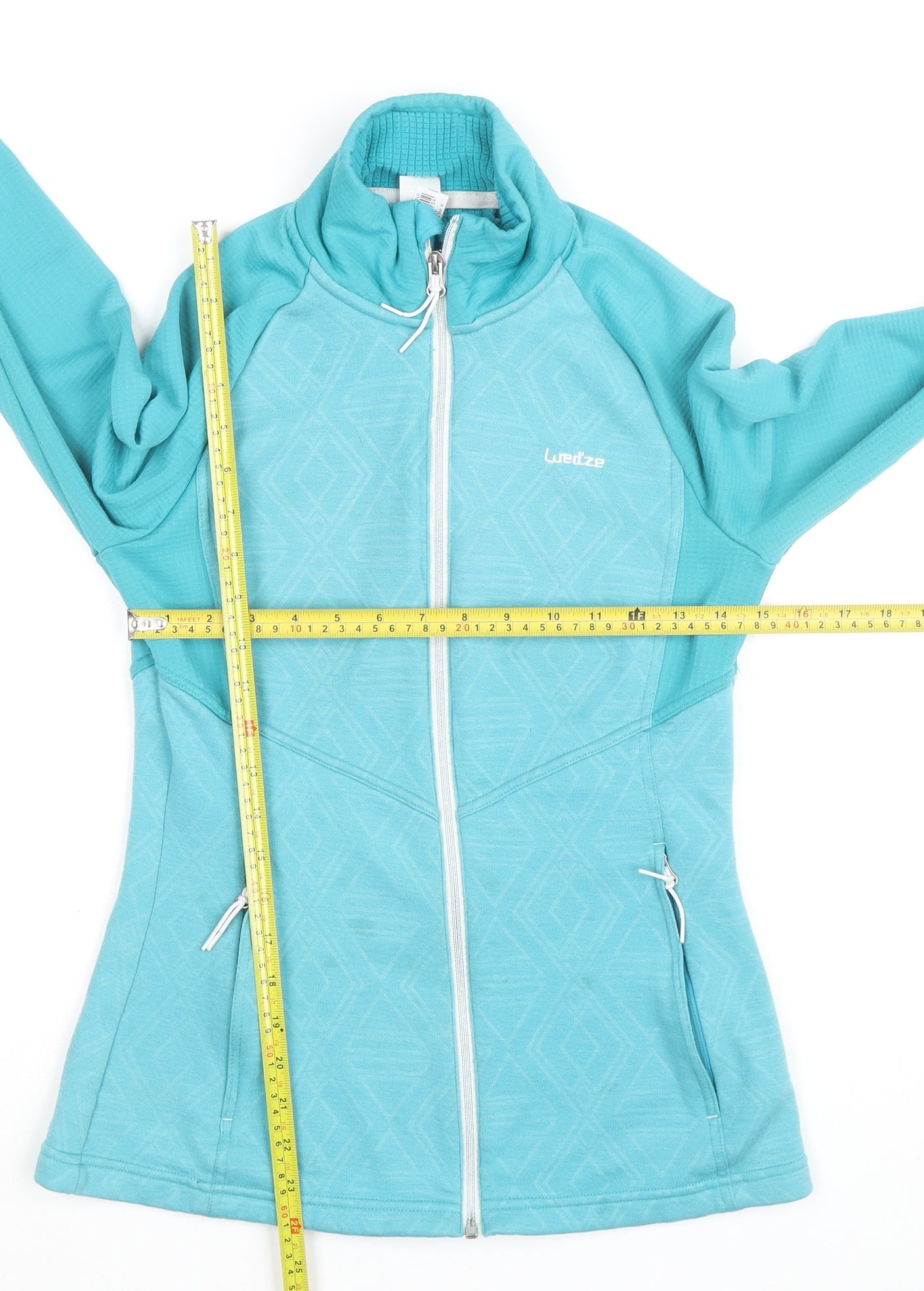 Wedze Womens Blue Size 10 Ski Jacket Full Zip Fleece Activewear