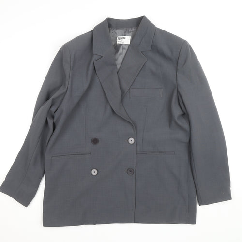 Rita Ora x Primark Women's Grey Blazer L Classic Lined Workwear Jacket