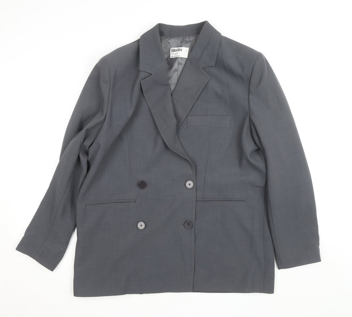 Rita Ora x Primark Women's Grey Blazer L Classic Lined Workwear Jacket