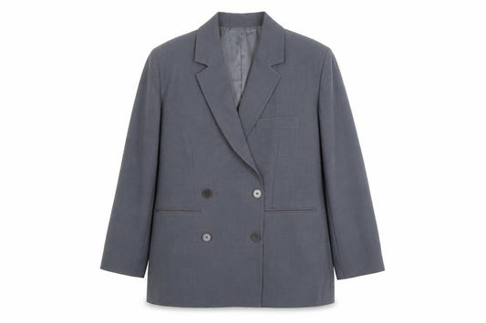 Front view of Primark Rita Ora x Primark Women's Grey Blazer L Classic Lined Workwear Jacket