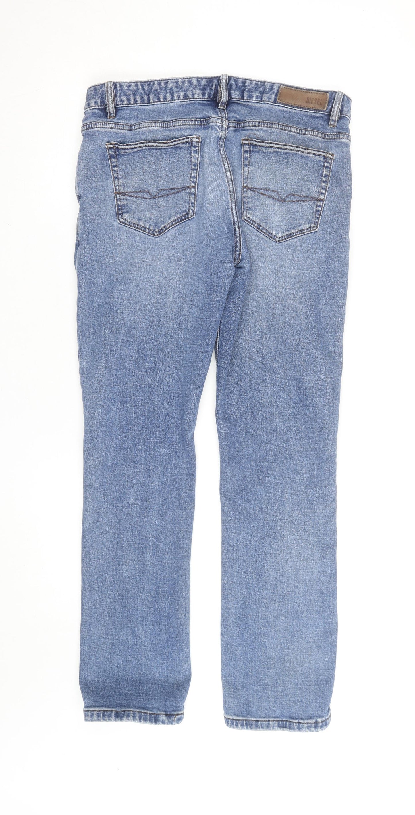 Diesel Men's Blue Regular Fit Straight Denim Jeans 32W 32L