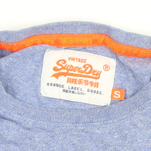 Superdry Men's Blue Vintage Logo Slim Fit Cotton T-Shirt Size S