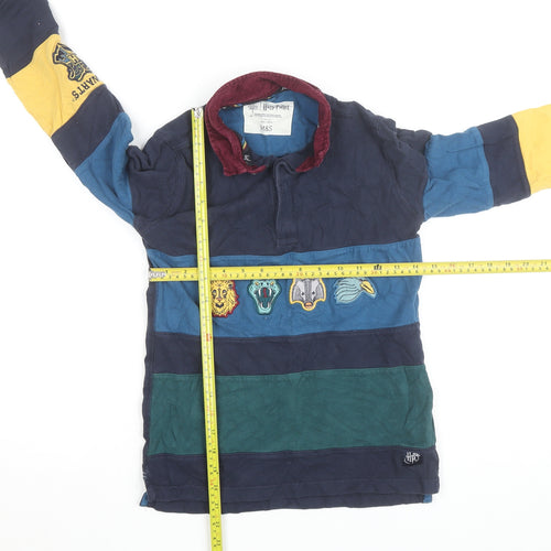 Marks and Spencer Boys Harry Potter Multi-Colour Long Sleeve Rugby Jumper 10-11 Years