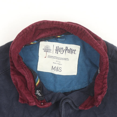Marks and Spencer Boys Harry Potter Multi-Colour Long Sleeve Rugby Jumper 10-11 Years