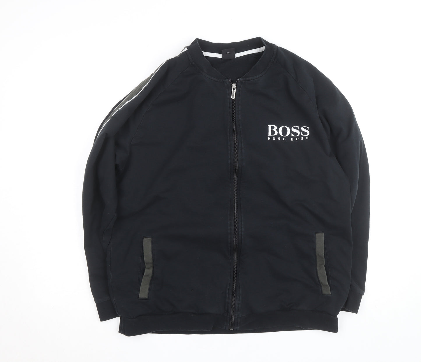 Hugo Boss Men's Black 2XL Track Jacket Full Zip Activewear