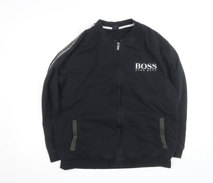 Hugo Boss Men's Black 2XL Track Jacket Full Zip Activewear