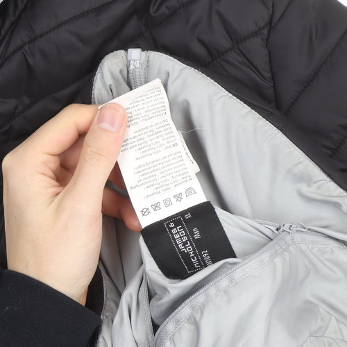 James & Nicholson Men's Black XL Puffer Jacket Hooded Lightweight