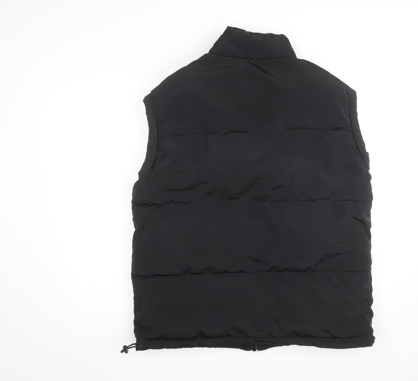 H&M Divided Mens Black Puffer Waistcoat Size S Regular Fit