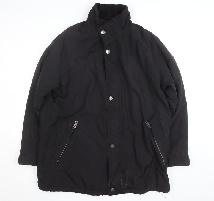 Bugatti Men's Black L Parka Jacket Water Resistant Winter Coat