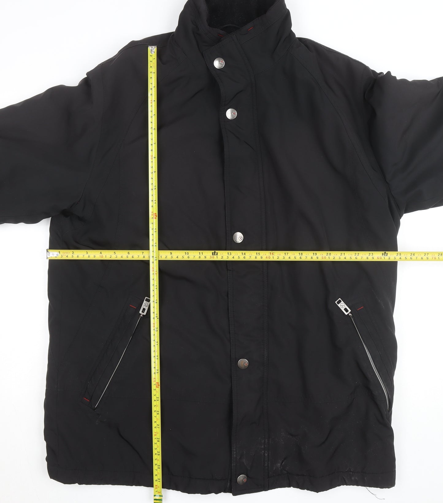Bugatti Men's Black L Parka Jacket Water Resistant Winter Coat