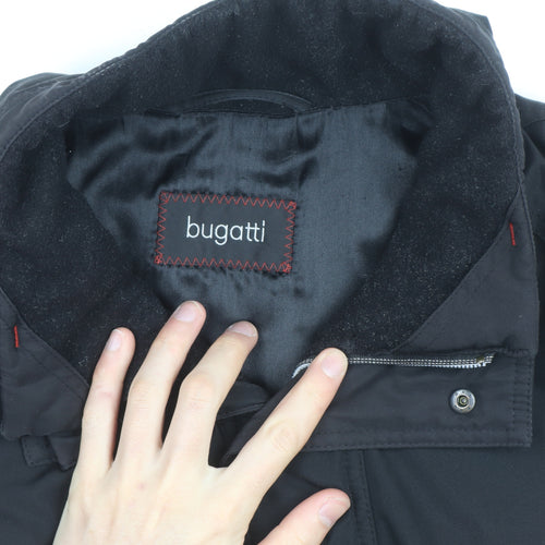 Bugatti Men's Black L Parka Jacket Water Resistant Winter Coat