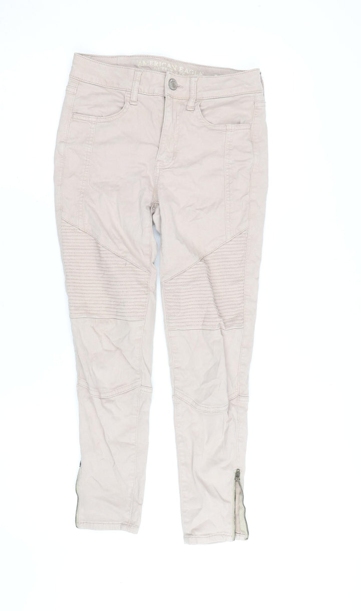 American Eagle Women’s Beige Cargo Skinny Trousers Size 6