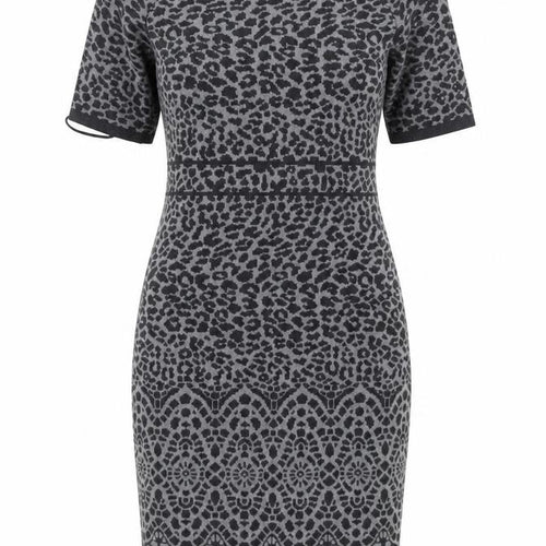 Fenn Wright Manson Women’s Grey Animal Print Sheath Dress Size M