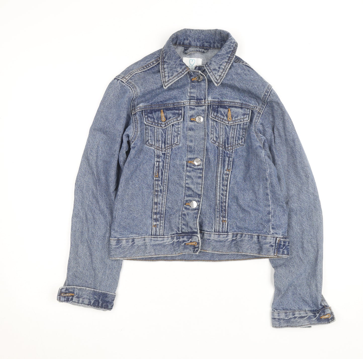 Primark Men's Blue Denim Button Jacket Size S Regular Fit