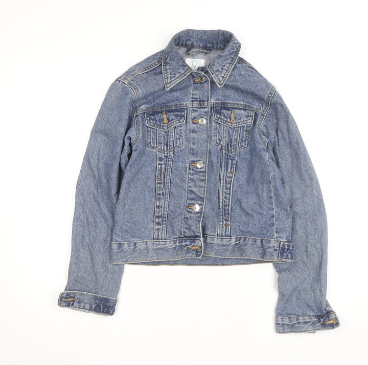 Primark Men's Blue Denim Button Jacket Size S Regular Fit