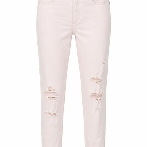 Abercrombie & Fitch Womens Pink 2 High Rise Ankle Distressed Jeans