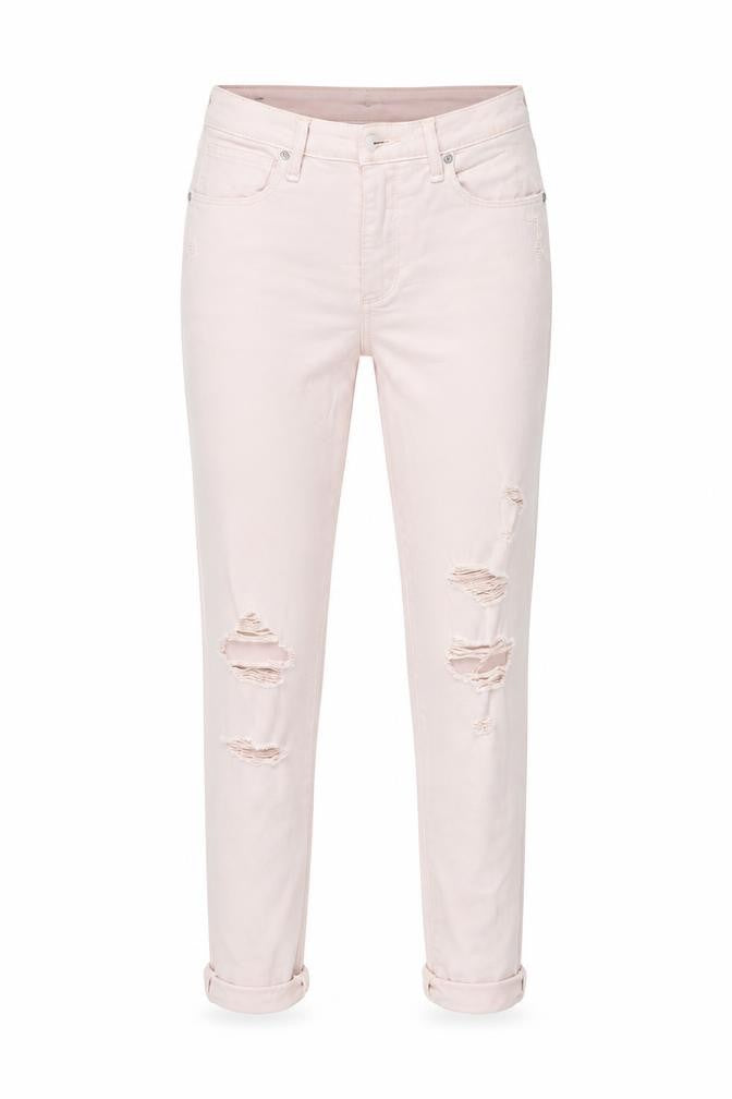 Abercrombie & Fitch Womens Pink 2 High Rise Ankle Distressed Jeans