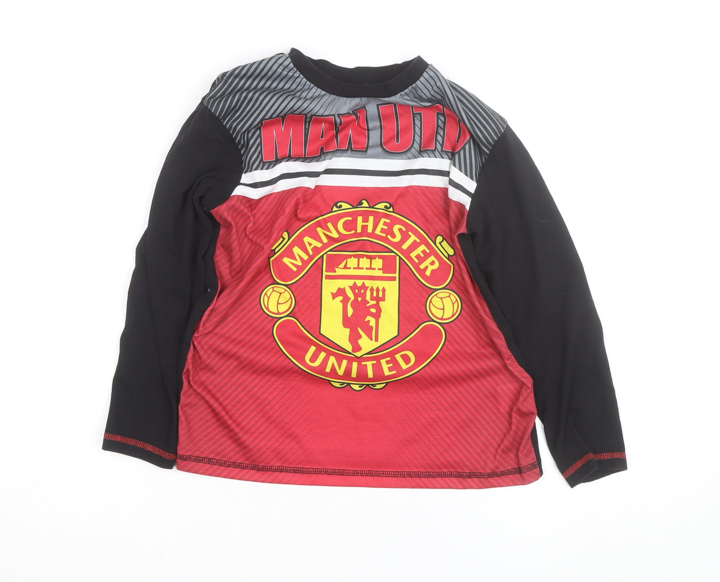 Manchester United Boys Red Long Sleeve Football T-Shirt 9-10 Years