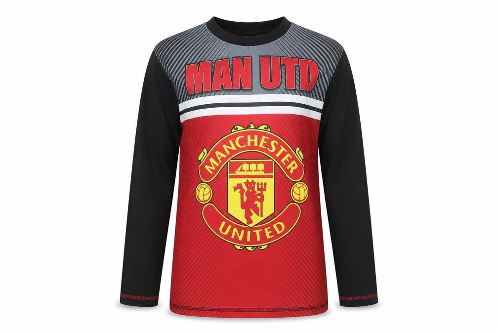 Manchester United Boys Red Long Sleeve Football T-Shirt 9-10 Years