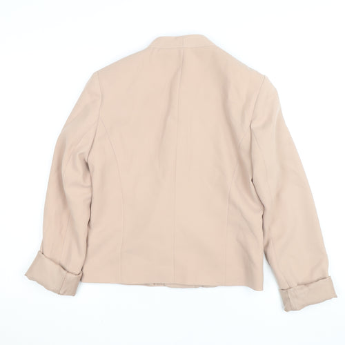 Atmosphere Women Beige Size 10 Blazer Jacket with Zip Pockets