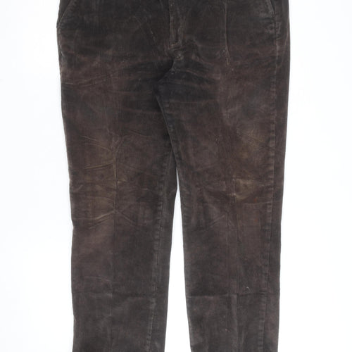 Dunnes Stores Men's Brown Corduroy Chino Trousers 38W 31L
