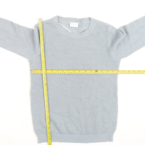 Vila Women’s Grey Knit Crew Neck Long Sleeve Pullover Jumper XS
