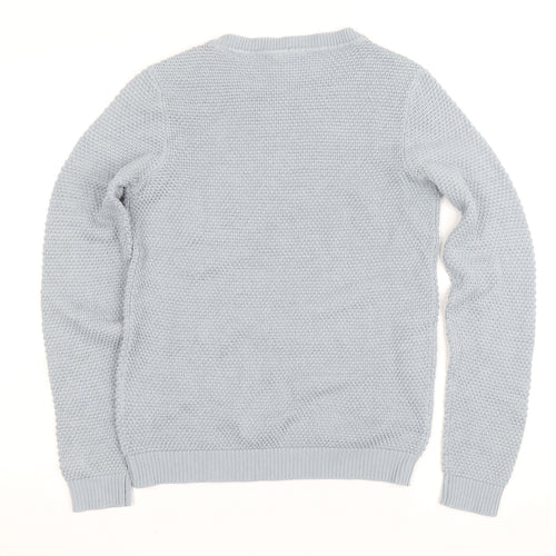 Vila Women’s Grey Knit Crew Neck Long Sleeve Pullover Jumper XS