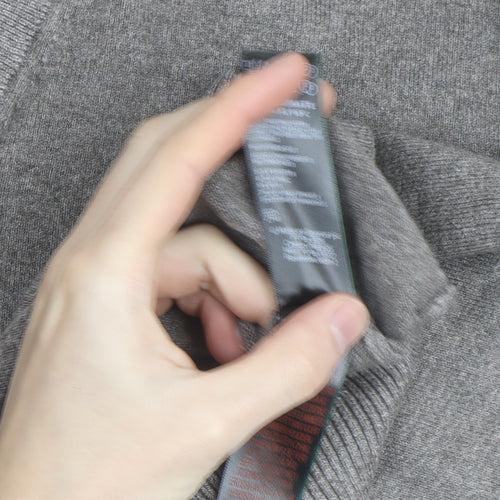 Marks and Spencer Men Brown XL V-Neck Wool Blend Jumper