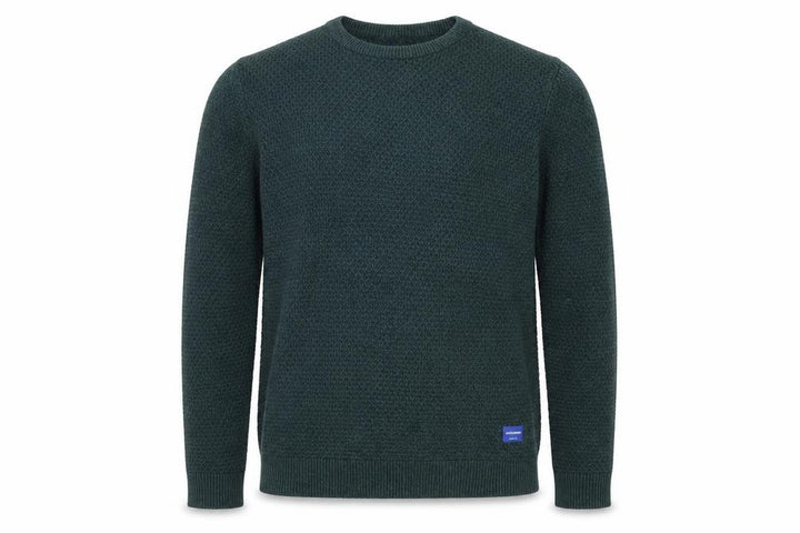 Jack & Jones Mens Green Cotton Knit Crew Neck Jumper Size M